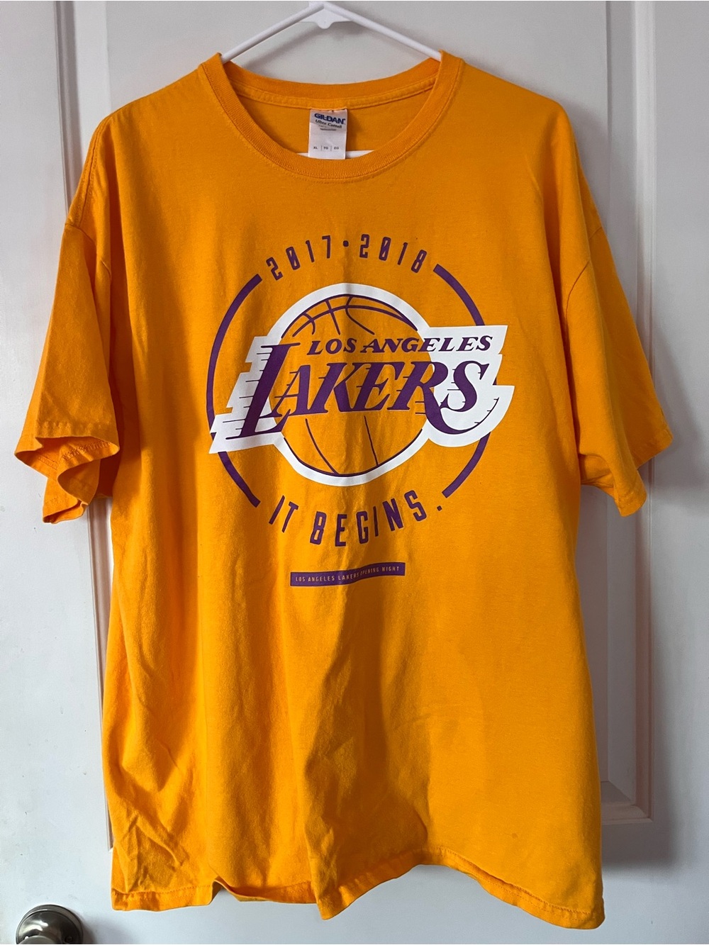 Gildan Gold and Purple Los Angeles Lakers Graphic Tee